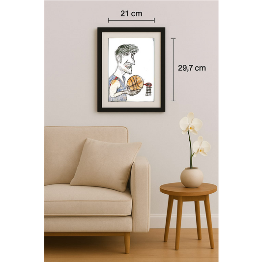 Popovic Pable 29x21cm Orijinal Karikatür Tablo BOD00081