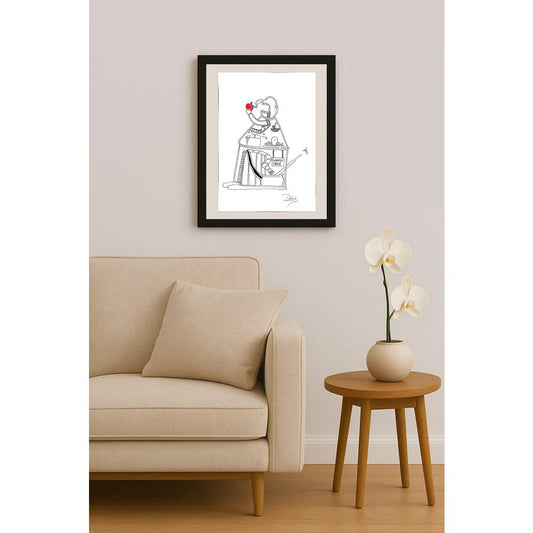 Defne Özözer 43x30cm Orijinal Karikatür BOD00855