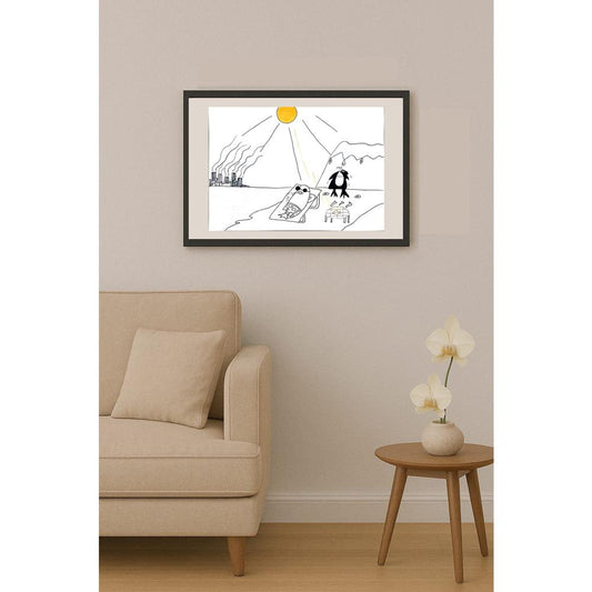 Lam Yuk Ki 35x25cm Orijinal Karikatür BOD00974