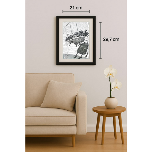 Balabas Victor 29x21cm Orijinal Karikatür BOD01517