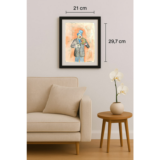 Zlatko Krtevski 29x21cm Orijinal Karikatür BOD01670