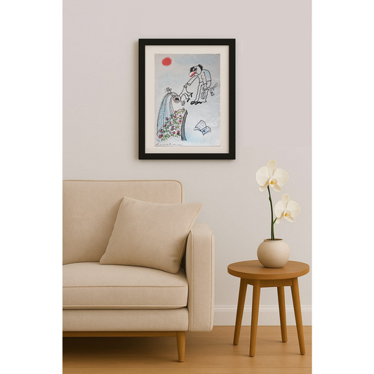 Rooshan Gataullin 43x30cm Orijinal Karikatür BOD01958