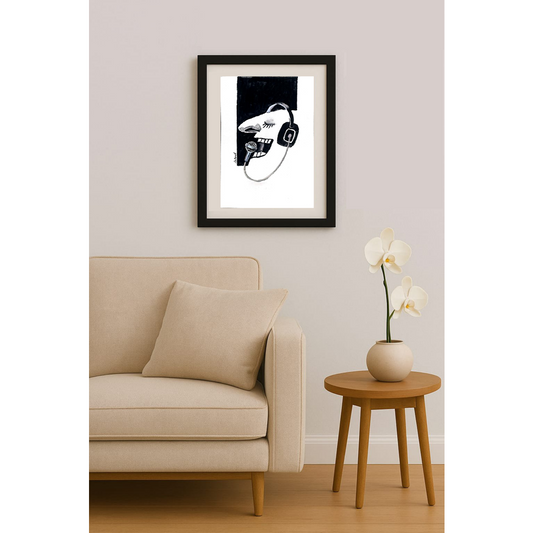 Stojan Dechev 35x25cm Orijinal Karikatür Tablo BOD02024