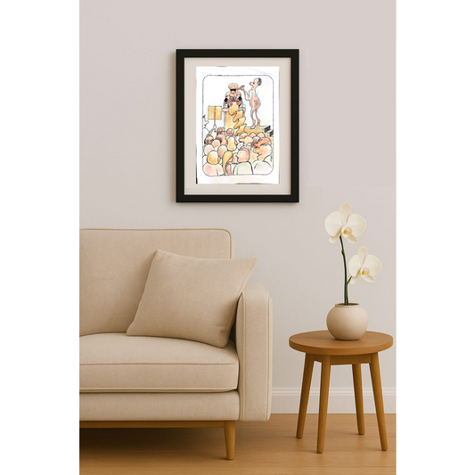 Tode Blazevski 35x25cm Orijinal Karikatür BOD02055