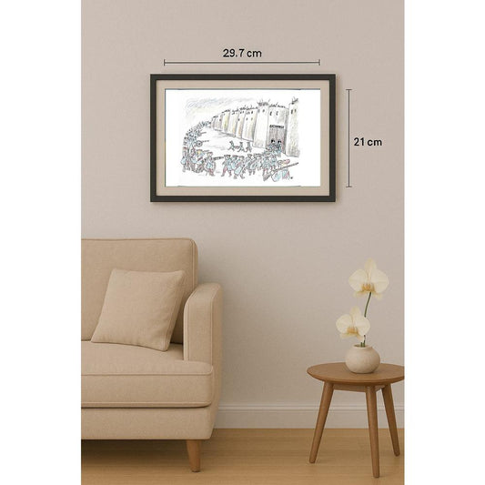 Salijan Yımgırçıyev 29x21cm Orijinal Karikatür BOD02535