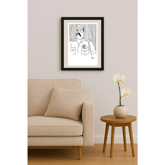 Syam Mohan 29x21cm Orijinal Karikatür BOD04722