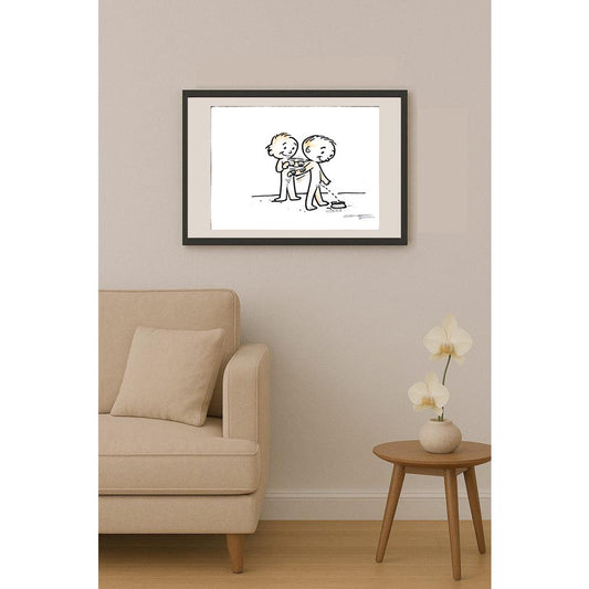 Dattatreya Chiluveru 29x21cm Orijinal Karikatür BOD06152