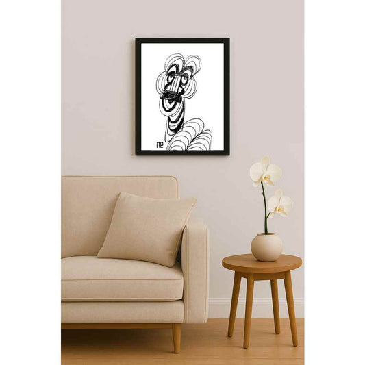 Nezih Danyal Tipler Kişiye Özel Sertifikalı Sınırlı Fine Art Karikatür Baskı NTP00248