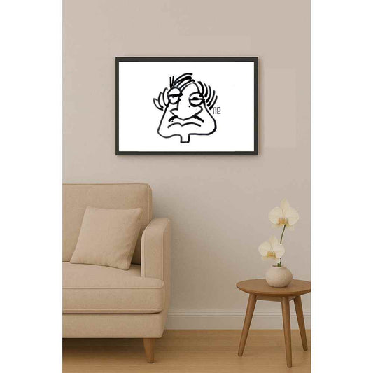 Nezih Danyal Tipler Kişiye Özel Sertifikalı Sınırlı Fine Art Karikatür Baskı NTP00424
