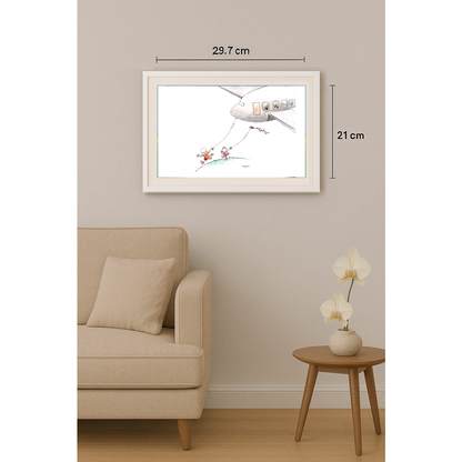 Milan Bukovac 29x21cm Orijinal Karikatür Tablo BOD00020