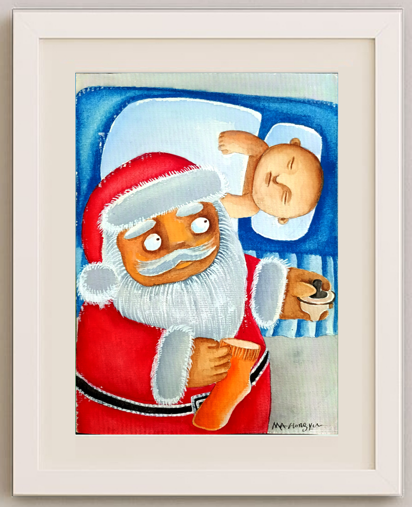 Hongyu Ma 29x21cm Orijinal Karikatür Tablo BOD00021