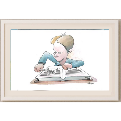 Milan Bukovac 29x21cm Orijinal Karikatür Tablo BOD00024