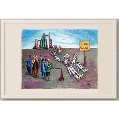 Alejandro Tempesta Tastas 29x21cm  Orijinal Karikatür Tablo BOD00027