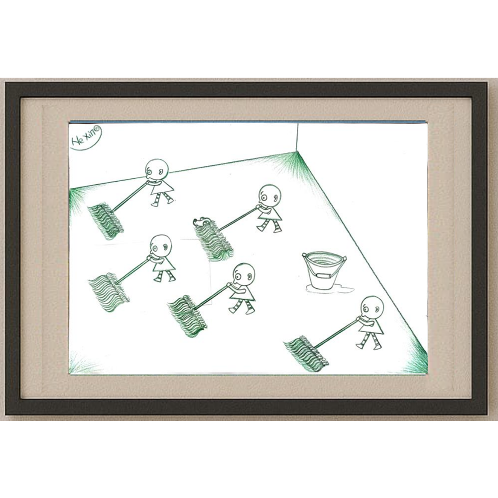Marian Lupu 29x21cm Orijinal Karikatür Tablo BOD00034