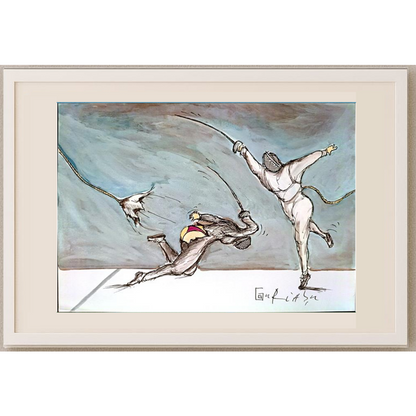 Gheorghita Ghinea Uriasu 29x21cm  Orijinal Karikatür Tablo BOD00052