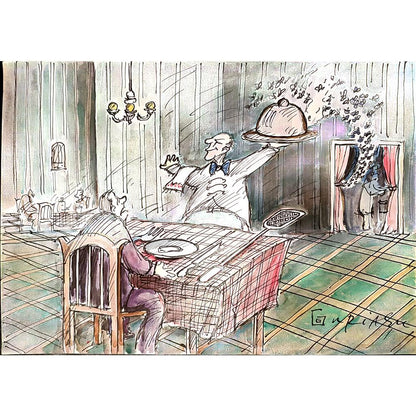 Gheorghita Ghinea Uriasu 29x21cm  Orijinal Karikatür Tablo BOD00053