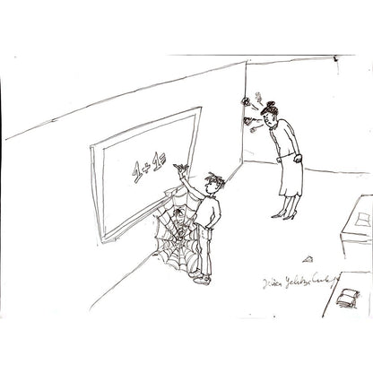 Jelica Culafic 29x21cm Orijinal Karikatür Tablo BOD00058