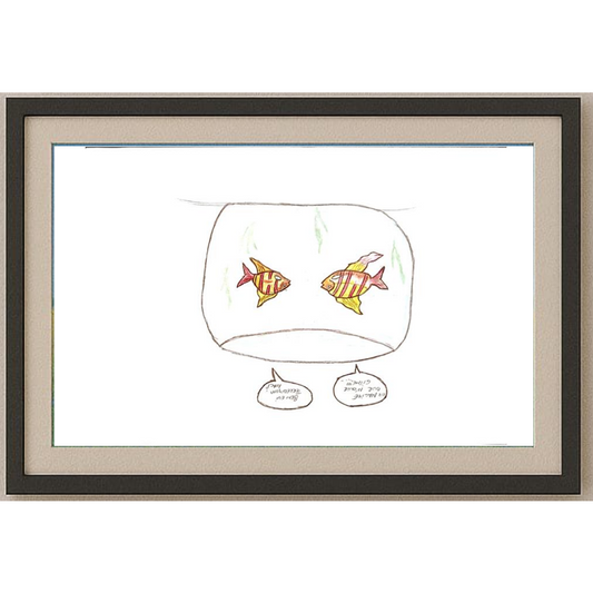 Gizem Çağlayan 29x21cm Orijinal Karikatür Tablo BOD00065