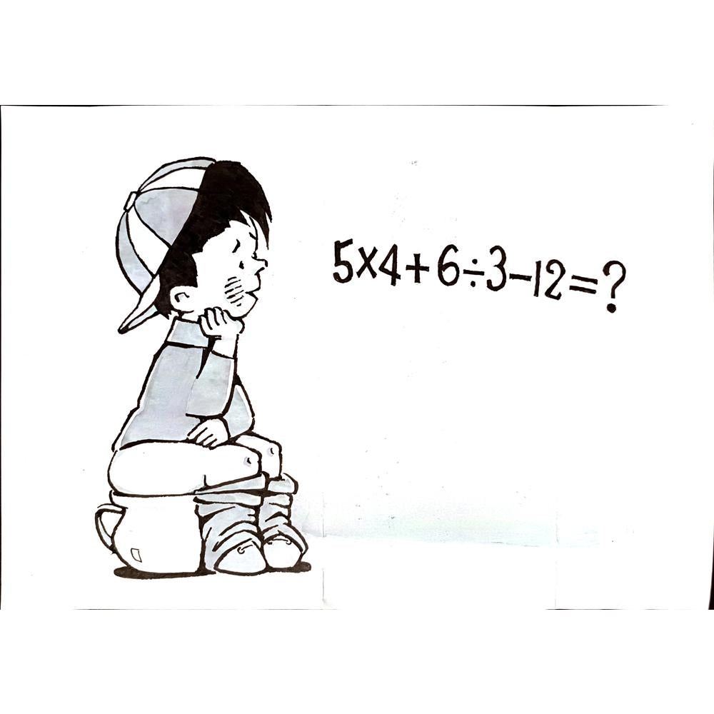 Zhu Genhua 29x21cm Orijinal Karikatür Tablo BOD00066