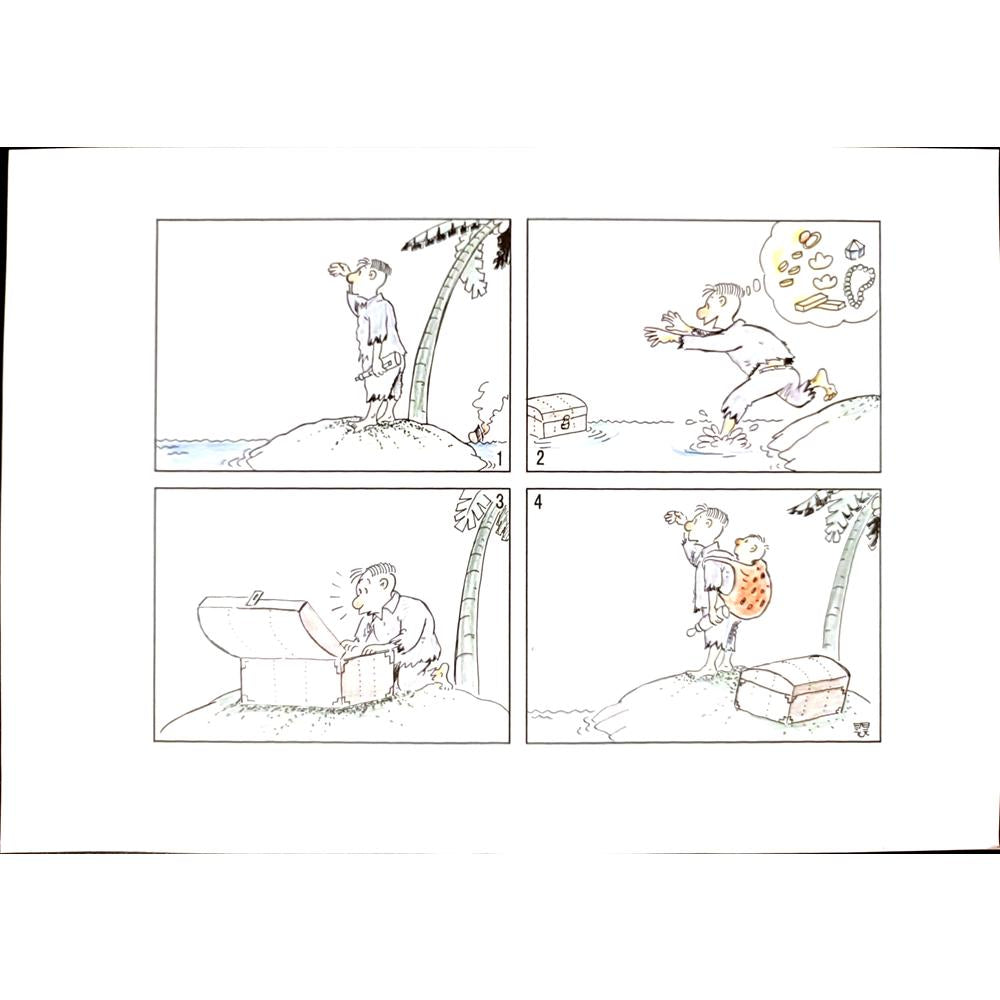Lui Miao 29x21cm Orijinal Karikatür Tablo BOD00070