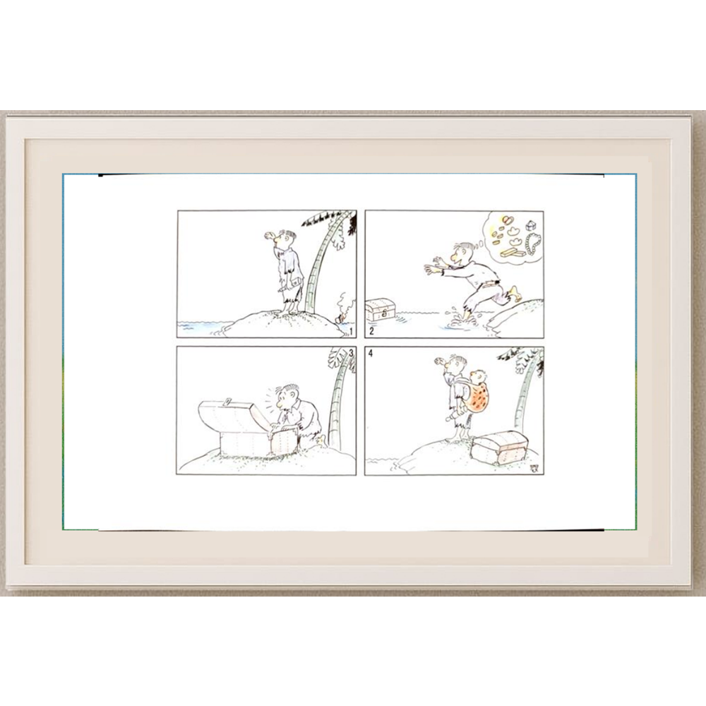 Lui Miao 29x21cm Orijinal Karikatür Tablo BOD00070