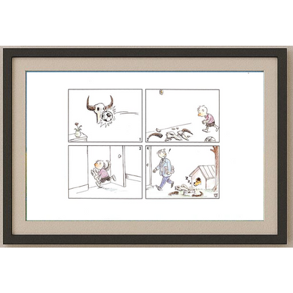 Lui Miao 29x21cm Orijinal Karikatür Tablo BOD00071