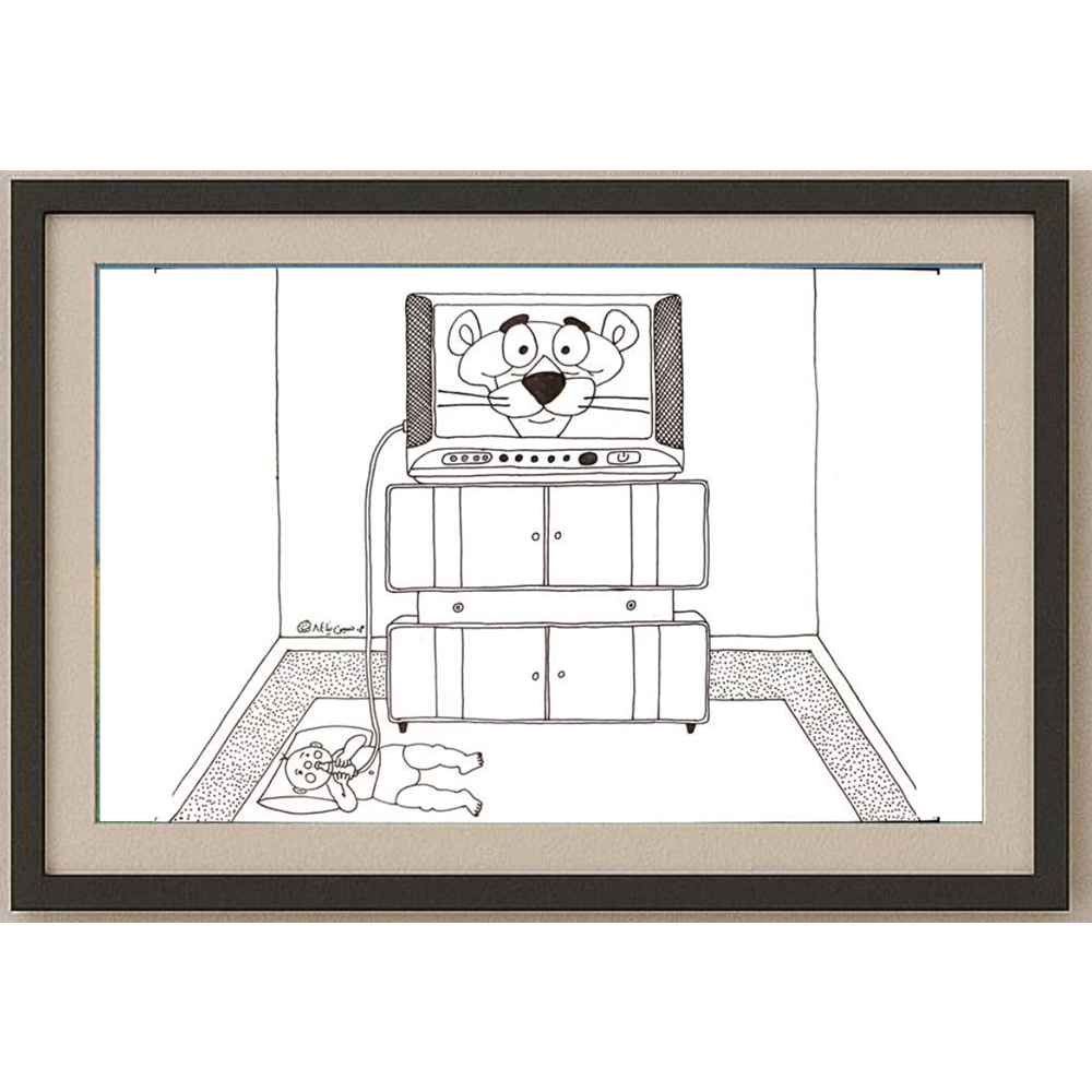 Mostafa Hossein Nia 29x21cm Orijinal Karikatür Tablo BOD00078