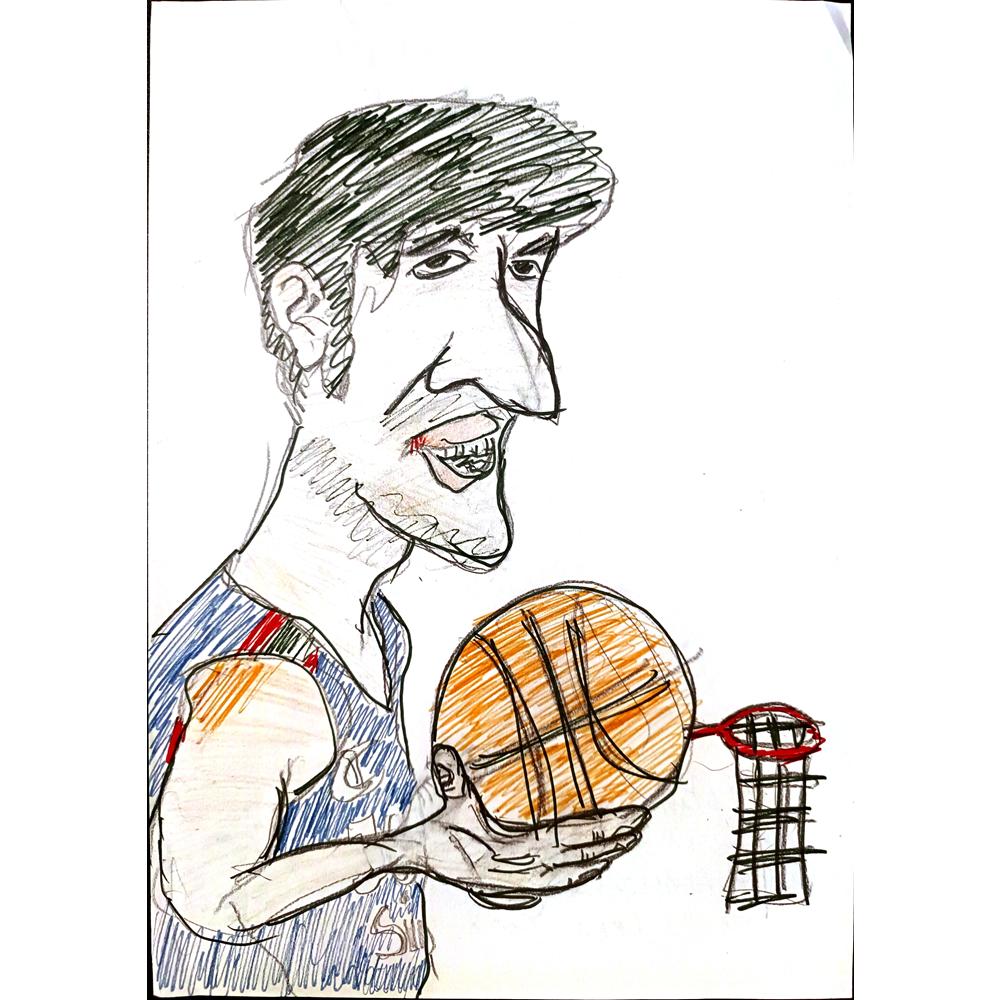 Popovic Pable 29x21cm Orijinal Karikatür Tablo BOD00081