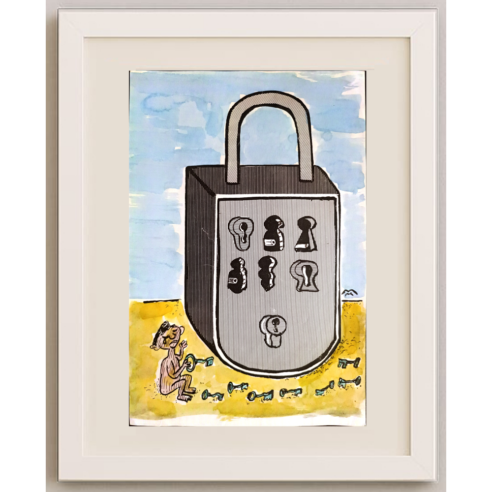 Mileta Milaradovic 29x18cm Original Cartoon BOD00087