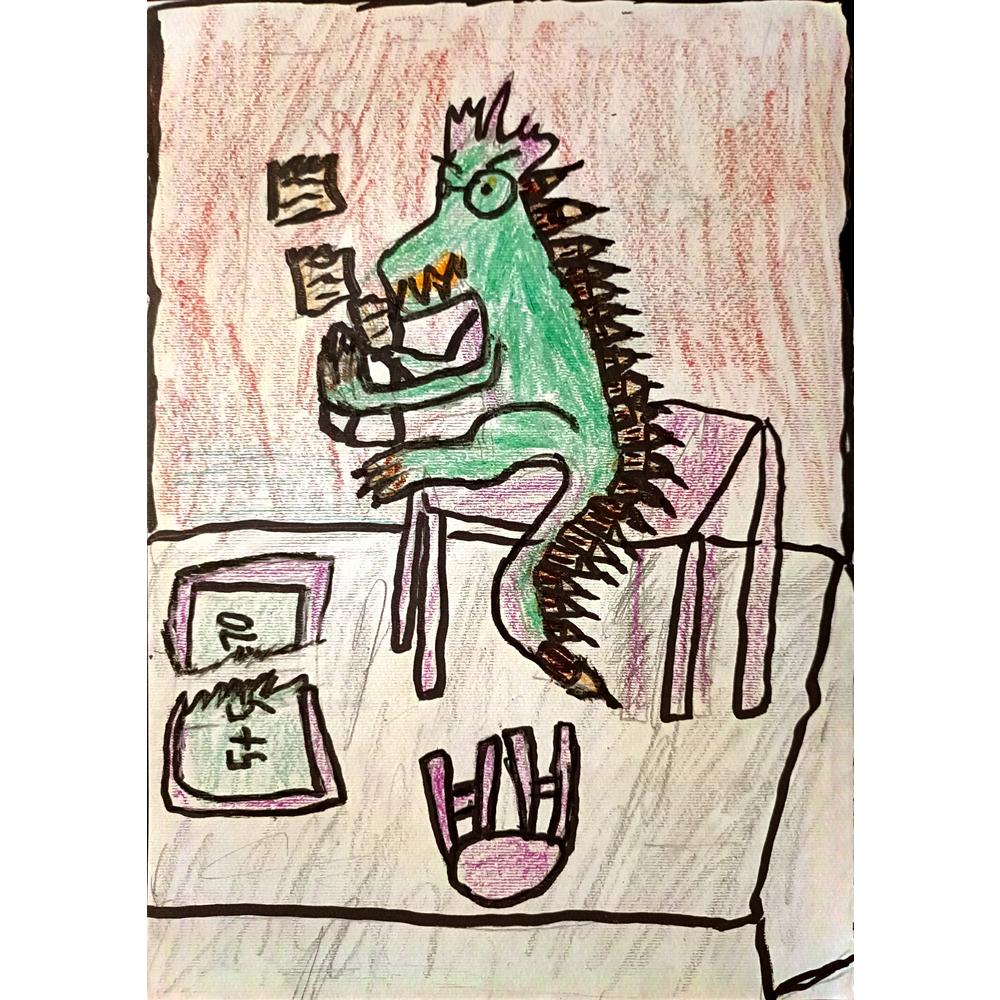 Iva Markovic 29x21cm Original Cartoon BOD00094