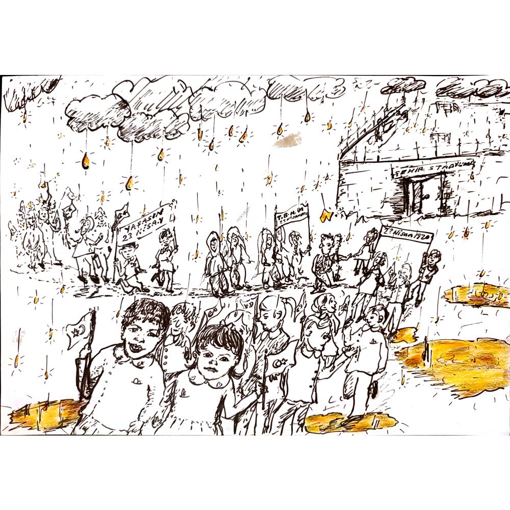 Ferhat Demirbaş 29x21cm Original Cartoon BOD00105