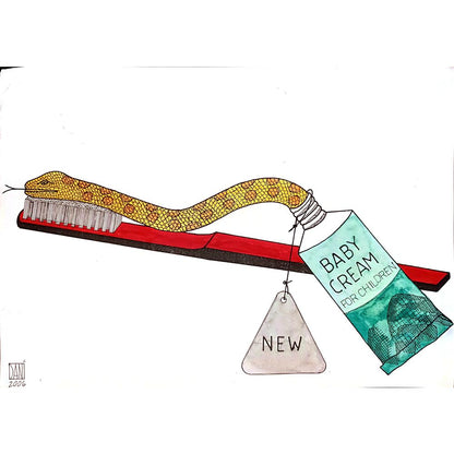 Mihai Dinulescu 29x21cm Orijinal Karikatür BOD00115