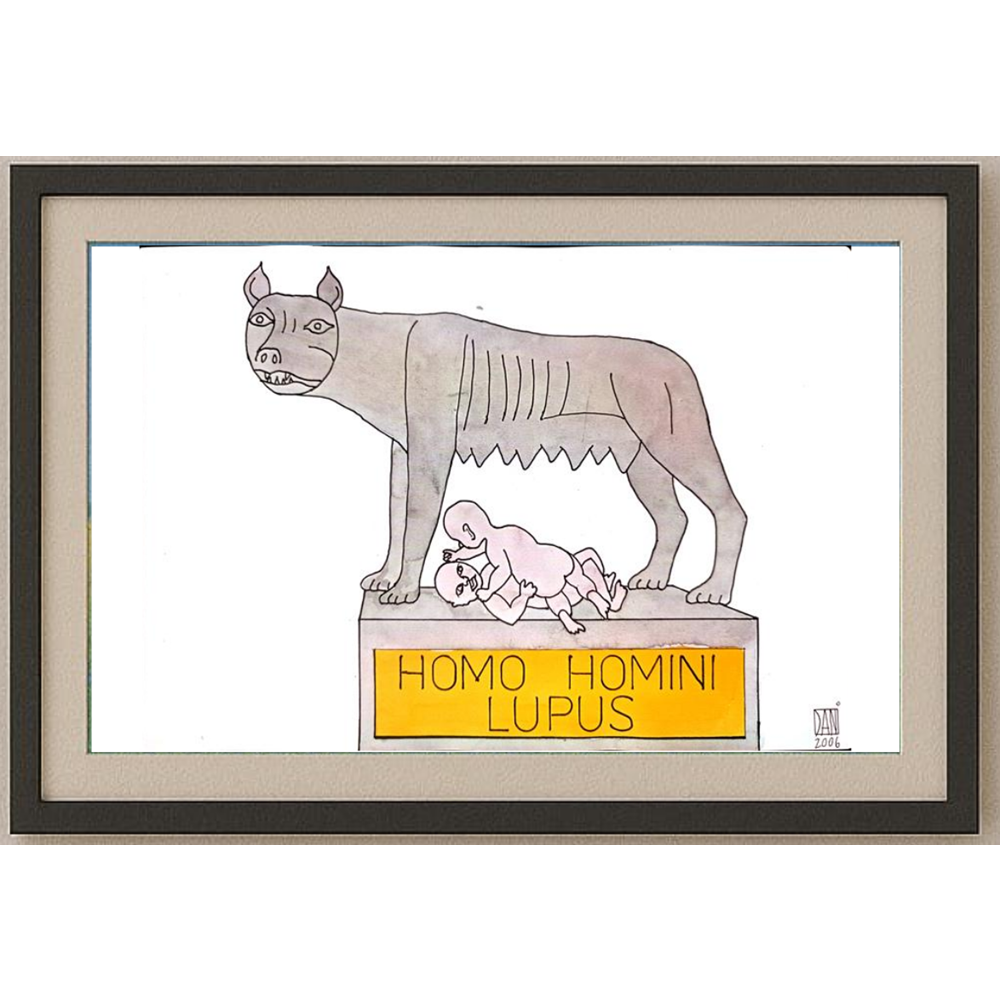 Mihai Dinulescu 29x21cm Orijinal Karikatür BOD00116