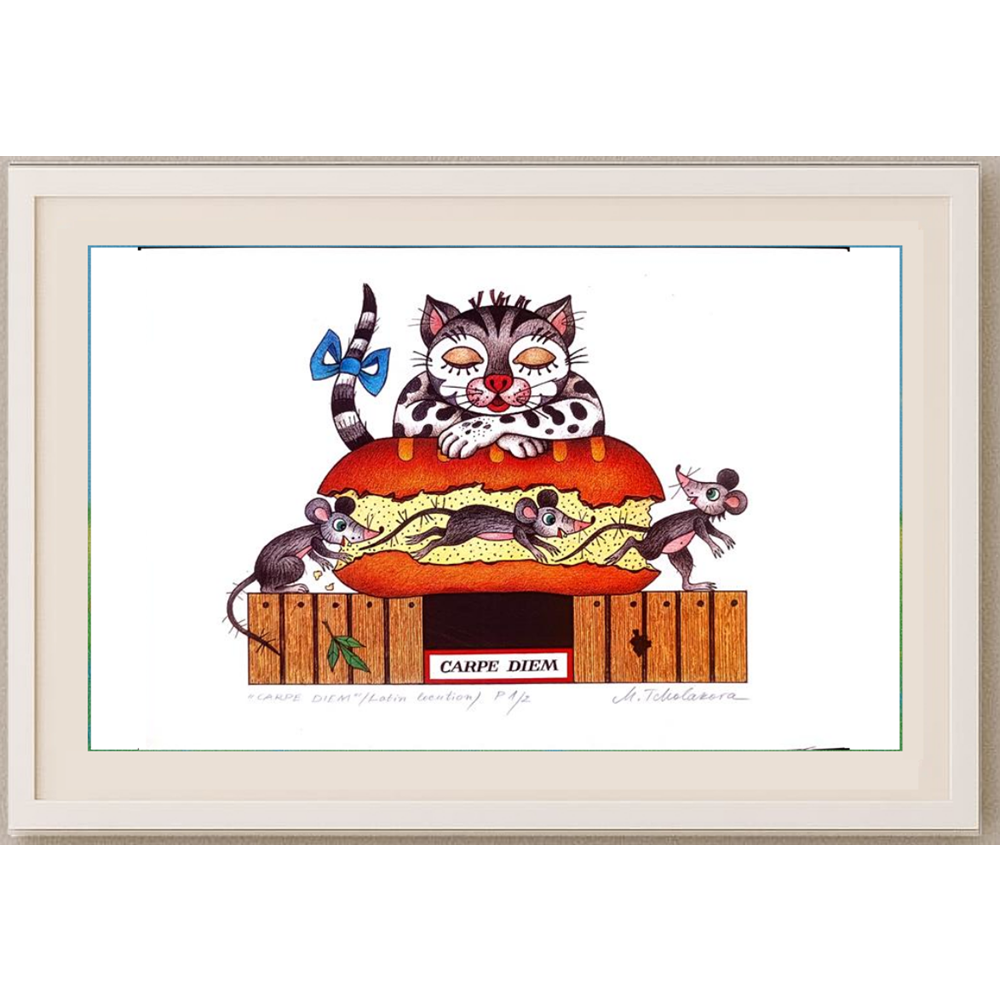 Maya Tcholakova 29x21cm Orijinal Karikatür BOD00136