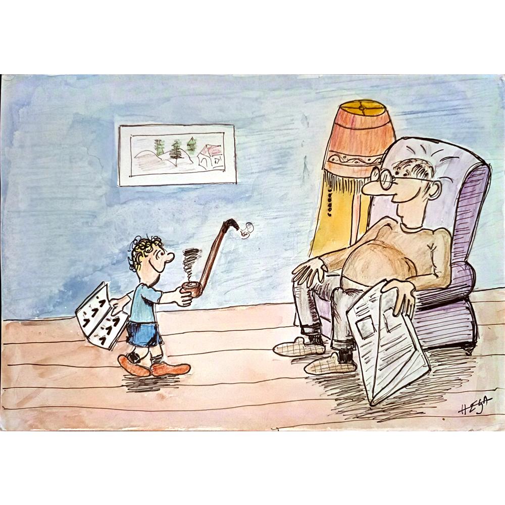 Nedeljko Deretic 29x21cm Orijinal Karikatür BOD00138