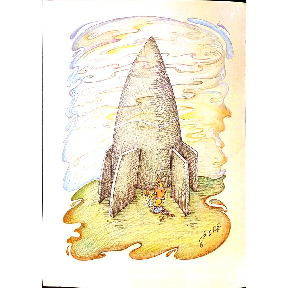 Jordan Popiliev 29x21cm Orijinal Karikatür BOD00148