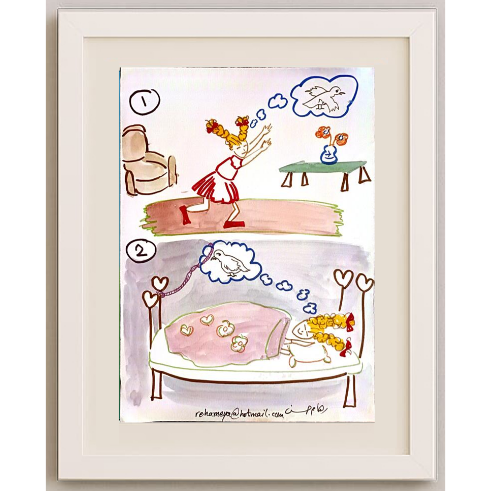 Reham Hassan Mohsen 29x21cm Original Cartoon BOD00155