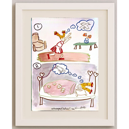 Reham Hassan Mohsen 29x21cm Original Cartoon BOD00155