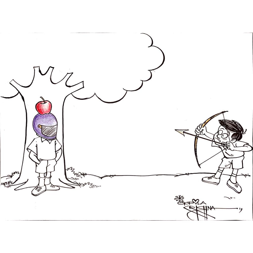 Vendra Gopalaksrishna 29x21cm Original Cartoon BOD00158