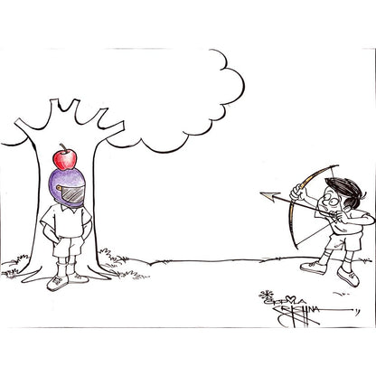 Vendra Gopalaksrishna 29x21cm Original Cartoon BOD00158