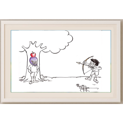 Vendra Gopalaksrishna 29x21cm Original Cartoon BOD00158