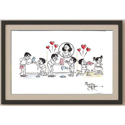 Vendra Gopalaksrishna 29x21cm Orijinal Karikatür BOD00161