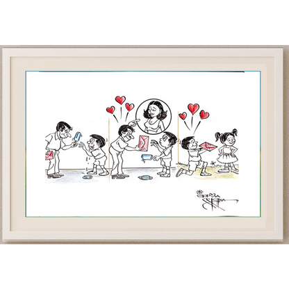 Vendra Gopalaksrishna 29x21cm Orijinal Karikatür BOD00161