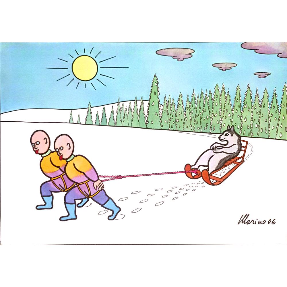 Marino Tarizzo 29x21cm Orijinal Karikatür BOD00167
