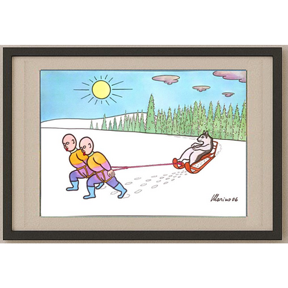 Marino Tarizzo 29x21cm Orijinal Karikatür BOD00167