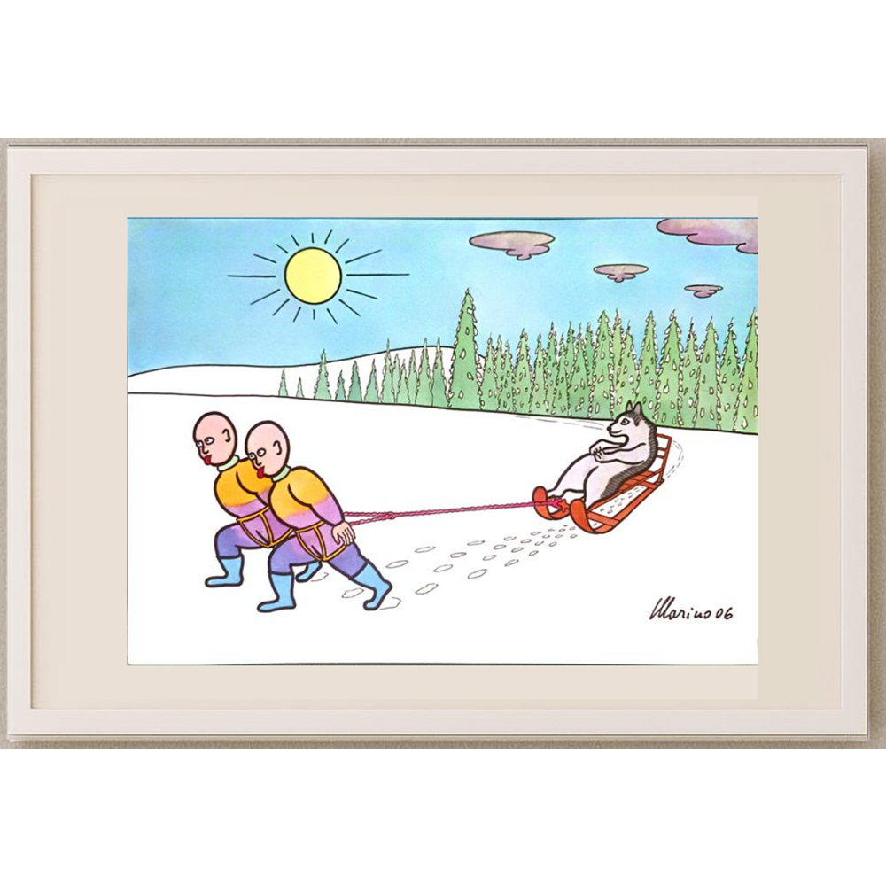 Marino Tarizzo 29x21cm Orijinal Karikatür BOD00167
