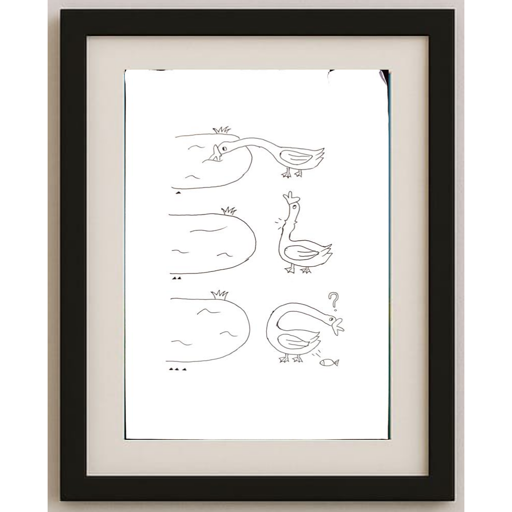 Yu Haoze 29x21cm Original Cartoon BOD00169