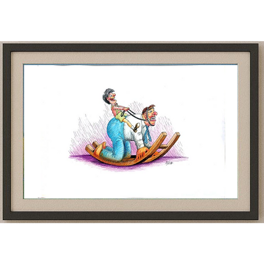 Peter Puszta 43x30cm Orijinal Karikatür BOD00180