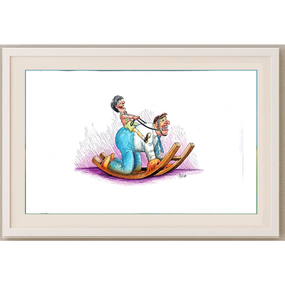 Peter Puszta 43x30cm Orijinal Karikatür BOD00180