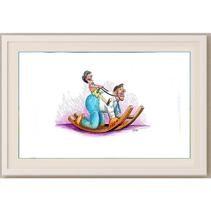 Peter Puszta 43x30cm Orijinal Karikatür BOD00180
